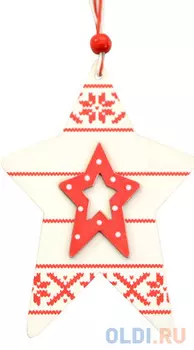 Елочные украшения Winter Wings Звезда энерджи 10 см 1 шт дерево N181034