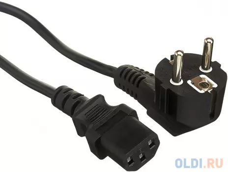 Exegate EP280658RUS Кабель питания ExeGate Power PC-1,8P (Евровилка угловая Schuko->С13) VDE-250V-3*0.5mm2, медь, 6A, черный, 1.8м.