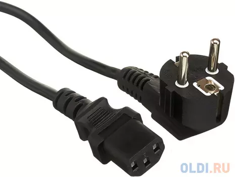 Exegate EP280662RUS Кабель питания ExeGate Power PC-3P (Евровилка угловая Schuko->С13) VDE-250V-3*0.75mm2, медь, черный, 3м.