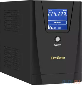 Exegate EP285509RUS ИБП ExeGate SpecialPro Smart LLB-1600.LCD.AVR.C13.RJ.USB 