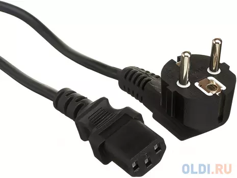Exegate ES281003RUS Кабель питания ExeGate Special PC-5S (Евровилка угловая Schuko->С13) 3*0.75mm2, CCA, черный, 5м.