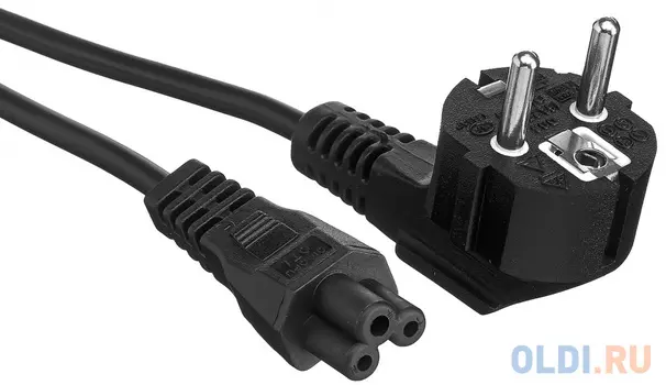 Exegate ES281010RUS Кабель питания ноутбуков ExeGate Special PC5-1,8S (Евровилка Schuko->С5) 3*0.75mm2, ССА, черный, 1.8м.