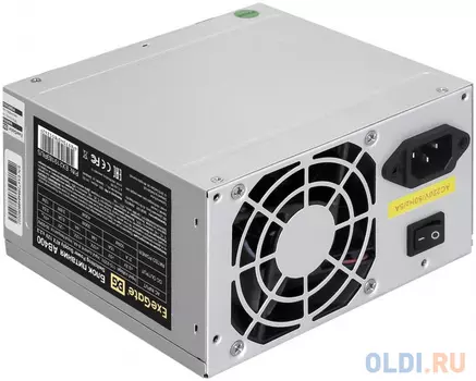 Exegate EX219183RUS-S Блок питания AB400, ATX, SC, 8cm fan, 24p+4p, 3*SATA, 2*IDE, FDD + кабель 220V с защитой от выдергивания