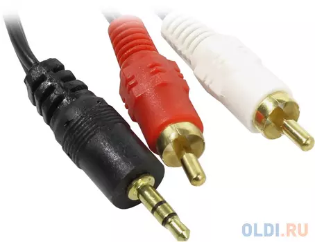 Exegate EX225927RUS Кабель аудио (3.5mm Jack M - 2xRCA M) 2м Exegate, позолоченные разъемы