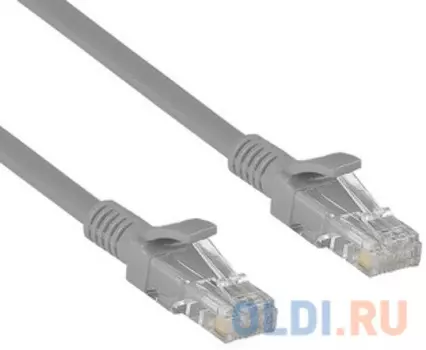 Exegate EX282011RUS Патч-корд Exegate UTP-RJ45-RJ45-5e-CU-1M-GY, UTP, cat.5e, 1м, медь, серый
