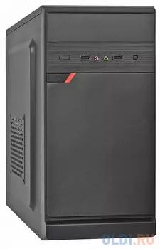 Exegate EX283057RUS Корпус Minitower ExeGate BAA-106 Black, mATX, , 2*USB, Audio