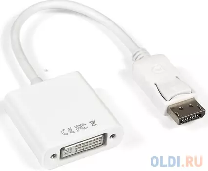 Exegate EX284909RUS Кабель-переходник DisplayPort-DVI ExeGate EX-DPM-DVIF-0.15 (20M/19F, 0,15м)