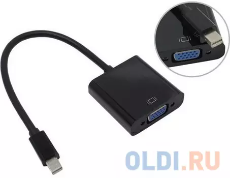 Exegate EX284923RUS Кабель-переходник miniDisplayPort-VGA ExeGate EX-mDPM-VGAF-0.15 (mini20M/15F, 0,15м)