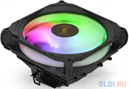 Exegate EX286158RUS Кулер ExeGate Dark Magic EE400XL-PWM.RGB (Al black coating, 4 copper heatpipe, LGA775/1150/1151/1155/1156/1200/AM2/AM2+/AM3/AM3+/A