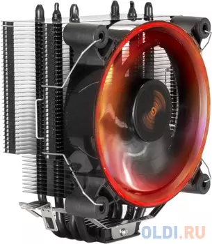 Exegate EX286300RUS Кулер ExeGate Dark Magic EXX400(В)-PWM.RGB (Al+Copper, черное покрытие,4 тепл.трубки,LGA775/1150/1151/1155/1156/1200/AM2/AM2+/AM3/
