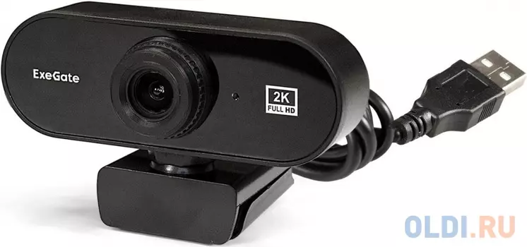 Exegate EX287380RUS Веб-камера ExeGate Stream C940 2K T-Tripod (матрица 1/3" 5Мп, 2560x1440, 30fps, 4-линзовый объектив, ручной фокус, USB, микро