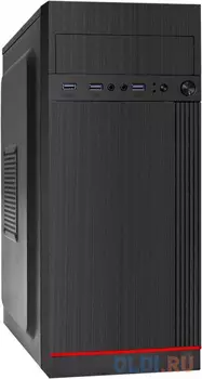 Exegate EX290191RUS Корпус Miditower ExeGate AA-442U3-AA400 (ATX, AA400 8 см, 3*USB3.0, аудио, черный)