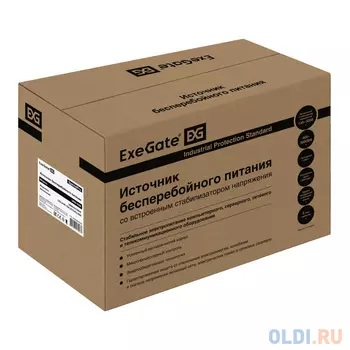 Exegate EX292607RUS ИБП ExeGate SpecialPro UNB-2000.LED.AVR.1SH.2C13.RJ.USB <2000VA/1200W, LED, AVR,1*Schuko+2*C13, RJ45/11, USB, металлический кор
