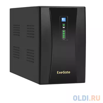 Exegate EX292609RUS ИБП ExeGate SpecialPro UNB-2000.LED.AVR.2SH.RJ.USB <2000VA/1200W, LED, AVR,2*Schuko, RJ45/11, USB, металлический корпус, Black&