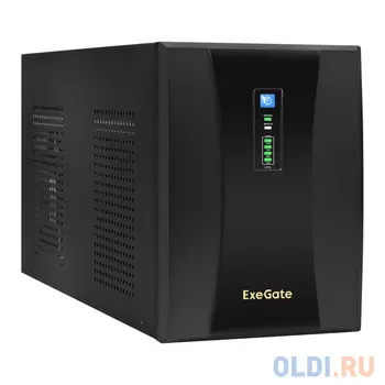 Exegate EX292615RUS ИБП ExeGate SpecialPro UNB-3000.LED.AVR.2SH.4C13.RJ.USB <3000VA/1800W,LED, AVR,2*Schuko+4*C13,RJ45/11,USB, металлический корпус