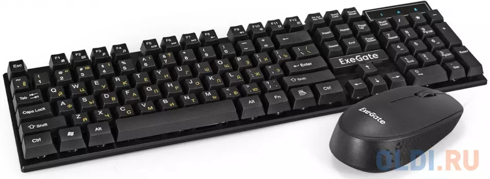 Exegate EX295304RUS Комплект беспроводной ExeGate Professional Standard Combo MK210 (клавиатура полноразмерная влагозащищенная 104кл. + мышь оптическа