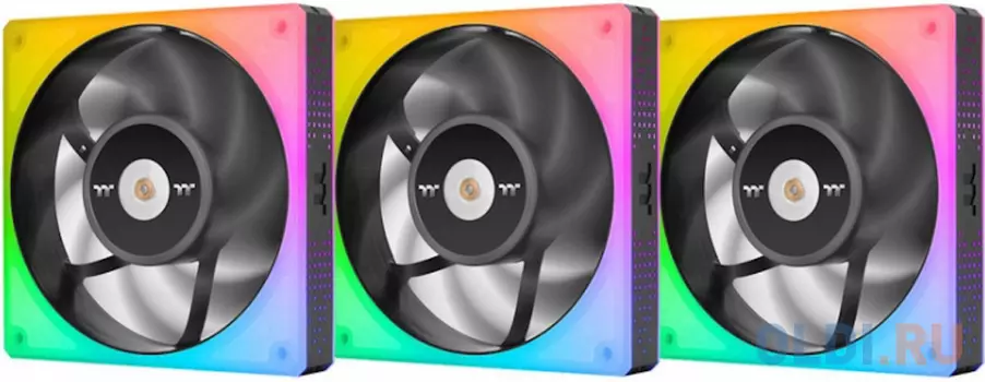 Fan Tt TOUGHFAN 12 RGB (3 Pack) [CL-F135-PL12SW-A] / PWM / Hydraulic Bearing Gen.2 / Black