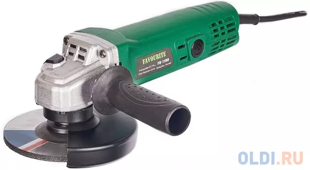 FAVOURITE FG 1100 УШМ [ FG 1100 ] {Professional 1100Вт, ф125мм, 11000об/мин, посад. Диаметр 22.2мм, резьба на шпинделе М 14 }