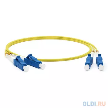 FC-D2-9-LC/UR-LC/UR-H-5M-LSZH-YL Патч-корд волоконно-оптический (шнур) SM 9/125 (OS2), LC/UPC-LC/UPC, 2.0 мм, duplex, LSZH, 5 м