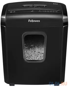 Fellowes Шредер Powershred 6M FS-4631101{DIN P-4, 4х12мм, 6лст., 13лтр., Safety Lock}, с минирезкой