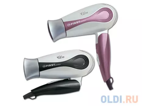 Фен FIRST AUSTRIA FA-5653-4-BA, 1400 Вт., складная ручка, 2 скорости, 2 температурных режима, серебристый/чёрный