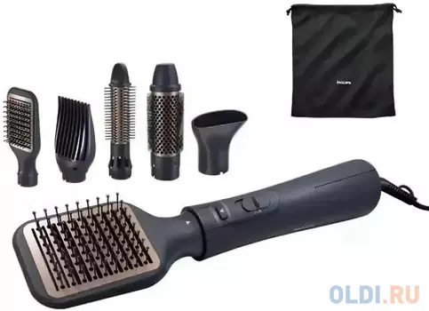 Фен-щетка Philips BHA530/00 1000Вт черный