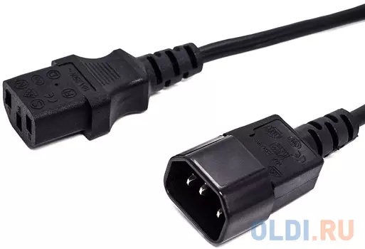 Filum Кабель питания С13- C14, 3х0.5мм, 220В, 6A, чёрный, 1.8м [FL-PC6-C13-C14-1.8M](873336)