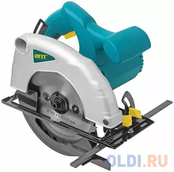 FIT Пила дисковая 1000 Вт; 4800 об/мин; 165/20 мм; 2,1 кг; жел. опора; коробка [80396]