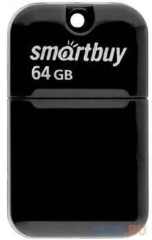 Флеш-диск 64 GB, SMARTBUY Art, USB 2.0, черный, SB64GBAK