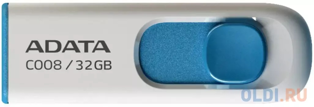 Флеш Диск A-DATA 32GB  Classic C008, USB 2.0, Белый