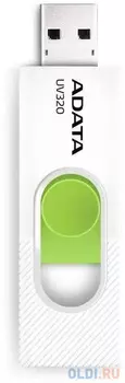 Флеш Диск A-DATA 32GB  UV320, USB 3.2, белый/зеленый