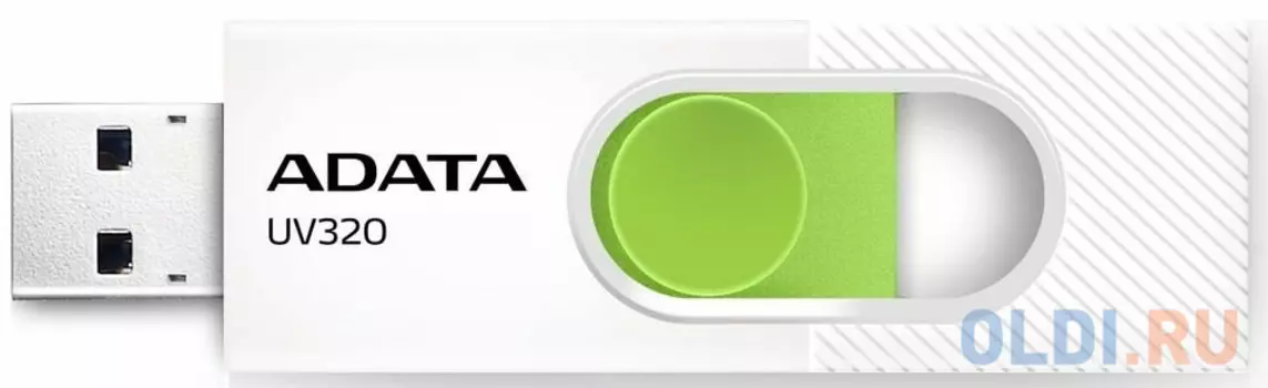 Флеш Диск A-DATA 512GB  UV320, USB 3.2, белый/зеленый