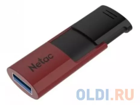 Флеш Диск Netac U182 Red 64Gb , USB3.0, сдвижной корпус, пластиковая чёрно-красная