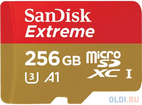 Флеш карта microSD 256GB SanDisk microSDXC Class 10 UHS-I A1 C10 V30 U3 for Nintendo Switch 100MB/s