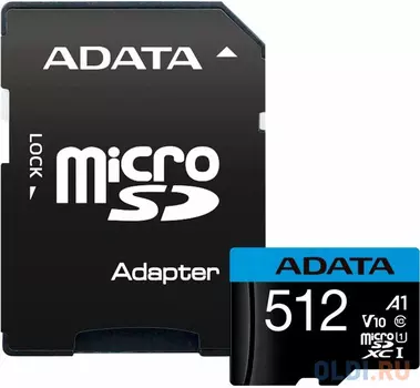 Карта памяти microSDXC 512 ГбGb ADATA AUSDX512GUICL10A1-RA1