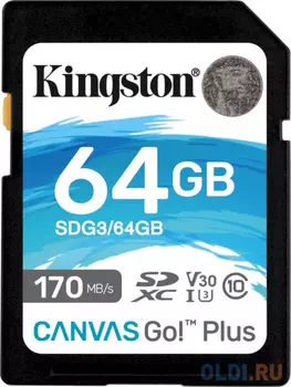 Карта памяти SD XC 64Gb Kingston SDG3/64GB