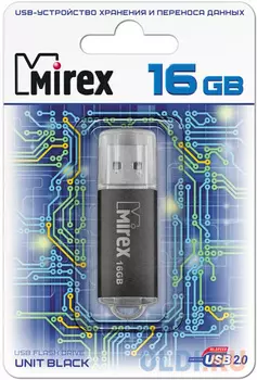 Флешка 16Gb Mirex Unit USB 2.0 черный 13600-FMUUND16