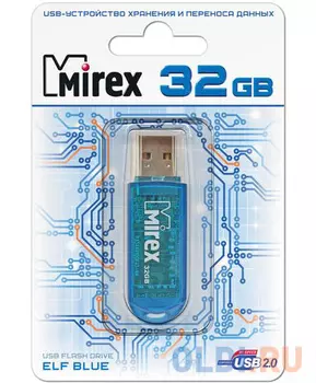 Флеш накопитель 32GB Mirex Elf, USB 2.0, Синий