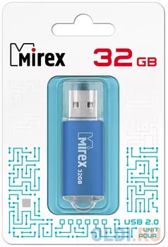 Флешка 32Gb Mirex Unit USB 2.0 синий 13600-FMUAQU32