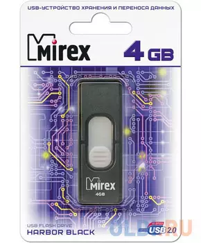 Флешка 4Gb Mirex Harbor USB 2.0 черный