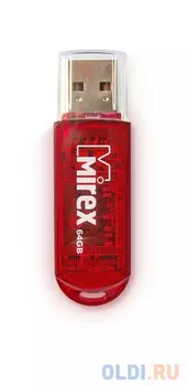 Флеш накопитель 64GB Mirex Elf, USB 2.0, Красный