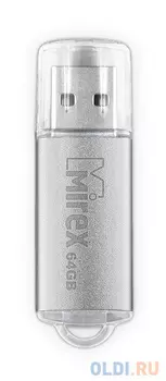 Флеш накопитель 64GB Mirex Unit, USB 2.0, Серебро