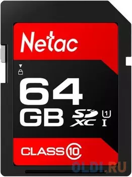 Флеш-накопитель NeTac Карта памяти Netac P600 Standard SD 64GB, Retail version