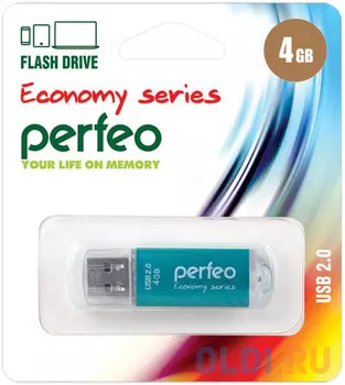Флешка 4Gb Perfeo E01 USB 2.0 зеленый PF-E01G004ES