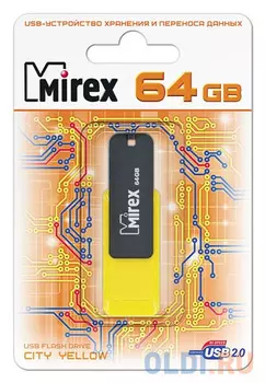 Флешка 64Gb Mirex City USB 2.0 желтый 13600-FMUCYL64