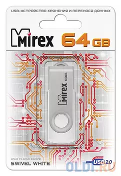 Флешка 64Gb Mirex Swivel USB 2.0 белый 13600-FMUSWT64