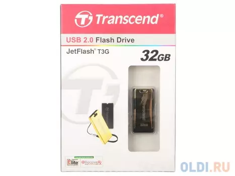 Флешка USB 32Gb Transcend Jetflash T3G TS32GJFT3G золотистый