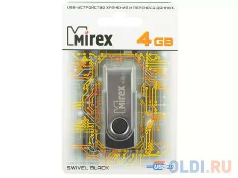 Флешка USB 4Gb Mirex Swivel 13600-FMURUS04 черный