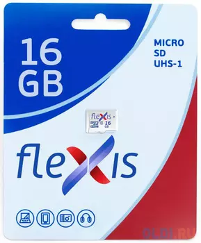 Карта памяти microSDHC 16Gb Flexis FMSD016GU1