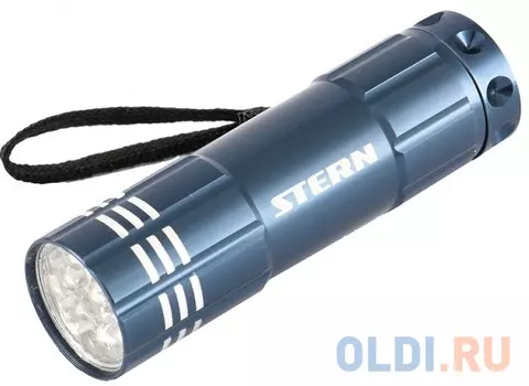 Фонарь бытовой алюминиевый, синий корпус, 9 LED, 3хААА// Stern